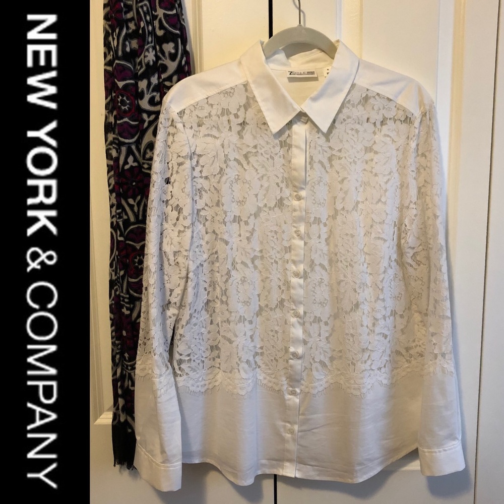 New York & Co - Lace Button Down